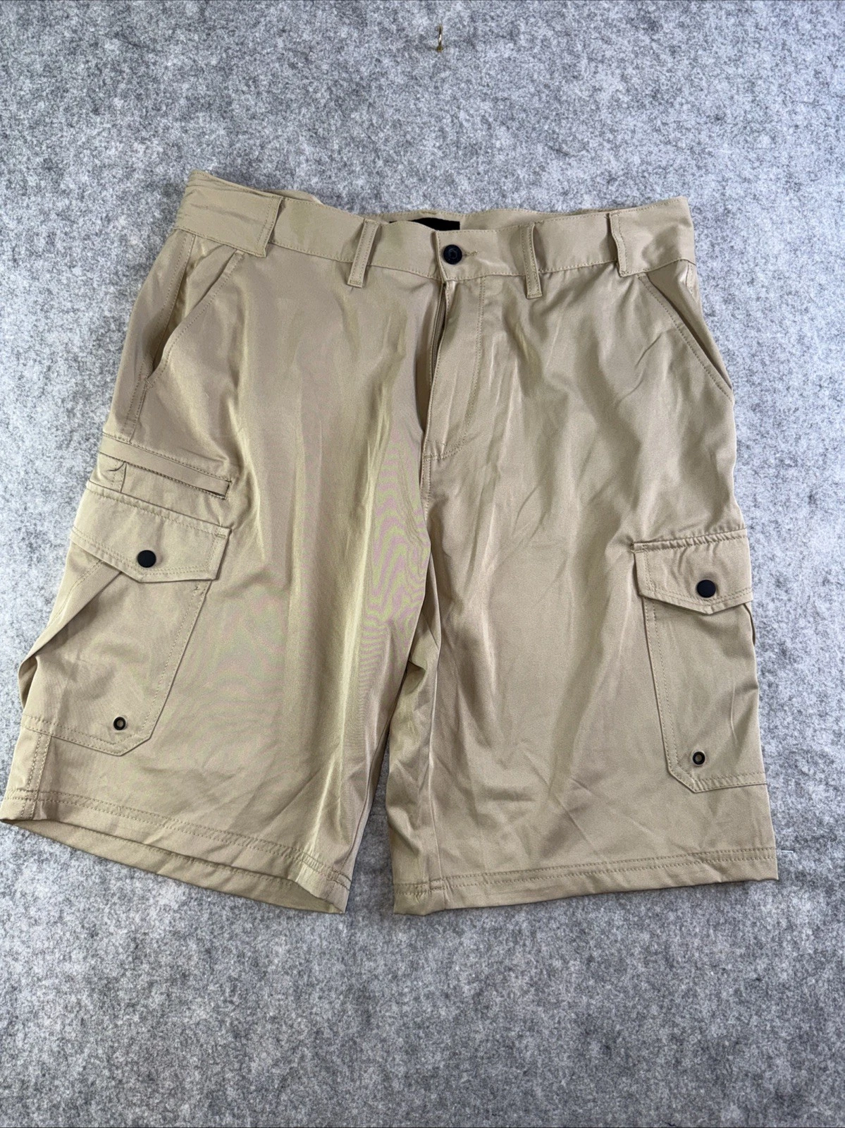 Men’s Denali Shorts 38 Khaki Cargo Performance Hiking, Fishing, Travel