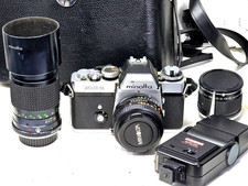 Minolta XE-1 Classic 35mm Film SLR, Minolta MD 50mm F/1.7 135mm Lens, Excellent