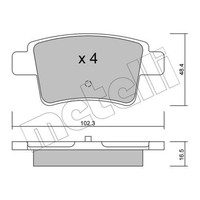 Metelli BremsbeläGe Bremsbelegsatz Hinten FüR CitroëN C4 Picasso I