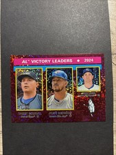 2025 Topps Heritage - AL victory Leaders #200 Chrome Pink Sparkle Refractor