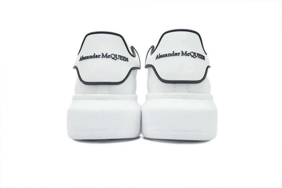 Alexander McQueen Zapatillas Blancas Zapatos Para Hombre con Tacón Negro Foto 3 de 4