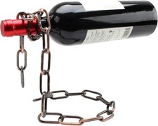 Novedad Magic Portabotellas de Vino Flotante Cadena de Eslabones de Acero Botella de Vino