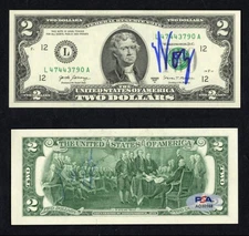 Steve Woz Wozniak SIGNED $2 Dollar Bill Apple CoFounder PSA AUTOGRAPHED Currency
