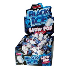 Charms Blow Pops, Black Ice Flavor, 48 Count Pack of 1 , 3886