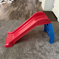 Little Tikes Toddler Slide, Red/Blue Plastic Indoor Outdoor Kids Slide