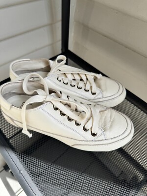 Women's Beek Leather Sandpiper White Sneakers Size 6.5 New