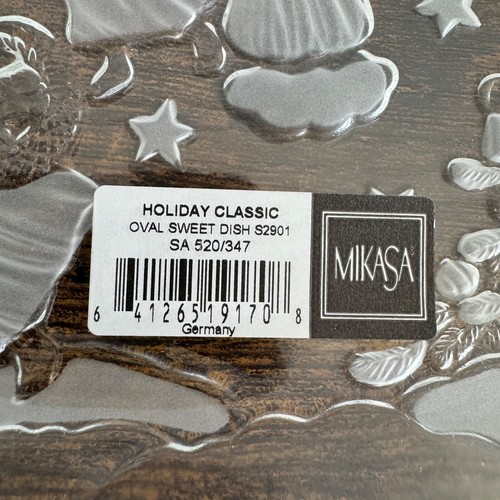 Mikasa Holiday Classic Sweet Dish Crystal Glass Angel Christmas Serving Plate 9" - Picture 5 of 9