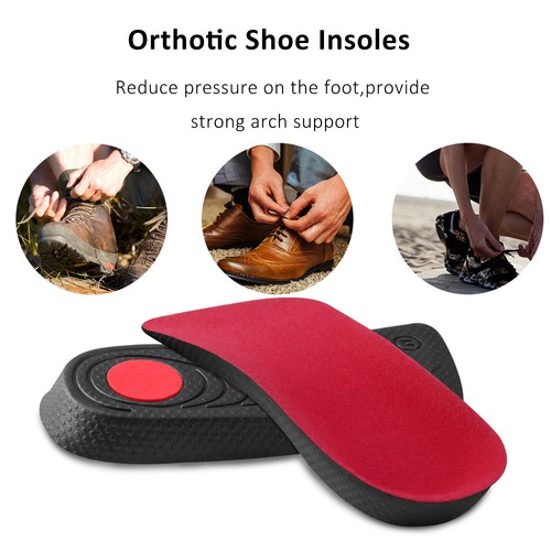 Plantillas ortopédicas para zapatos 3/4 inserciones pies planos soporte para arco alto fascitis plantar - Imagen 17 de 46