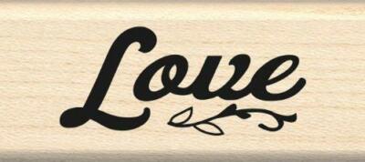 EK Success Brands Inkadinkado FOLK LOVE 60-00890 Red Rubber Wood Stamp Romance