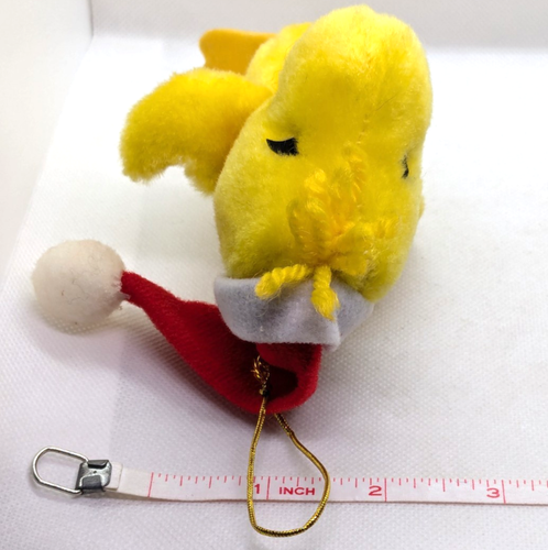 Woodstock With Red & White Santa Hat Plush Christmas Ornament Vintage 1972 - Picture 12 of 12