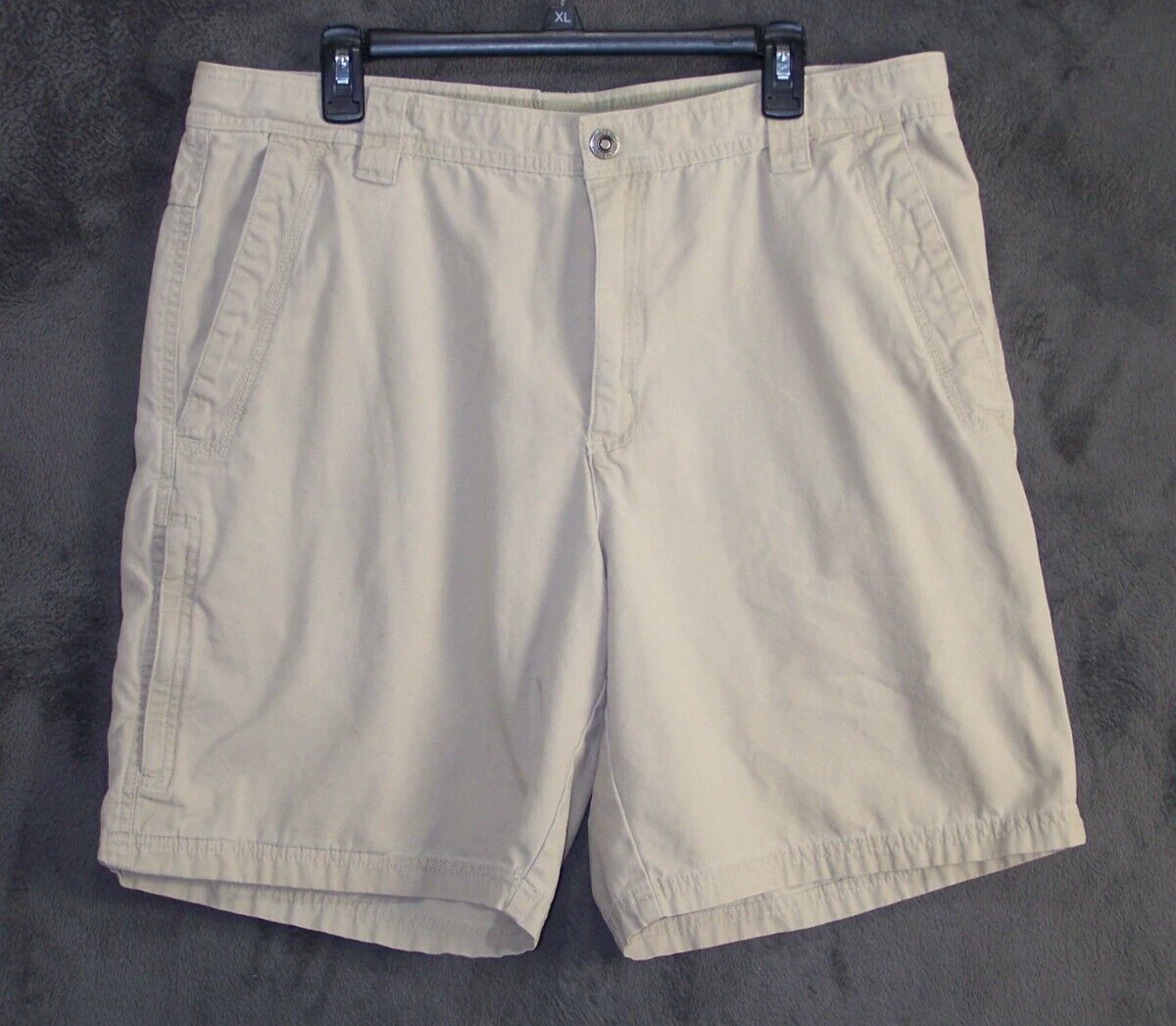 Columbia Shorts Adult 38W Beige Cargo Zip Side Pocket Outdoor Hiking Casual Mens