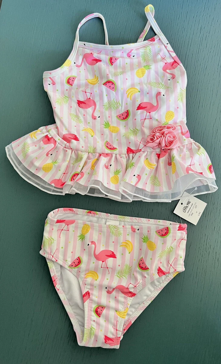 Little Me Flamingo Pattern 2 Piece Bathing Suit Size 4T eBay
