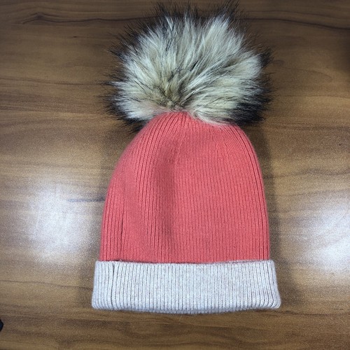 Gorro de invierno Norla Canadá Sombrero Coral Rosa Lana Mezcla Pom Anthropologie - Imagen 2 de 2