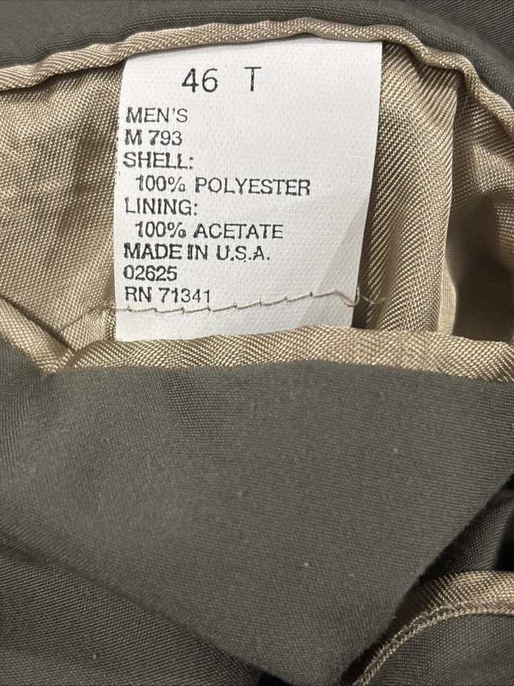 Blazer de Colección LL Bean para Hombres 46 Alto Verde Forrado Almohadillas para los Hombros Chaqueta con Botones Foto 3 de 4