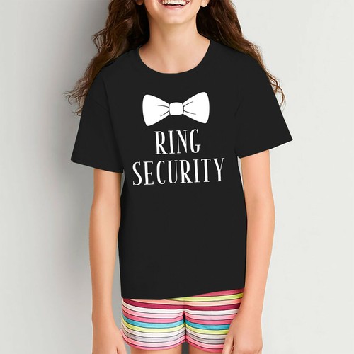 Ring Security - Wedding Ring Bearer Ceremony Reception Youth T Shirt - Picture 18 of 39