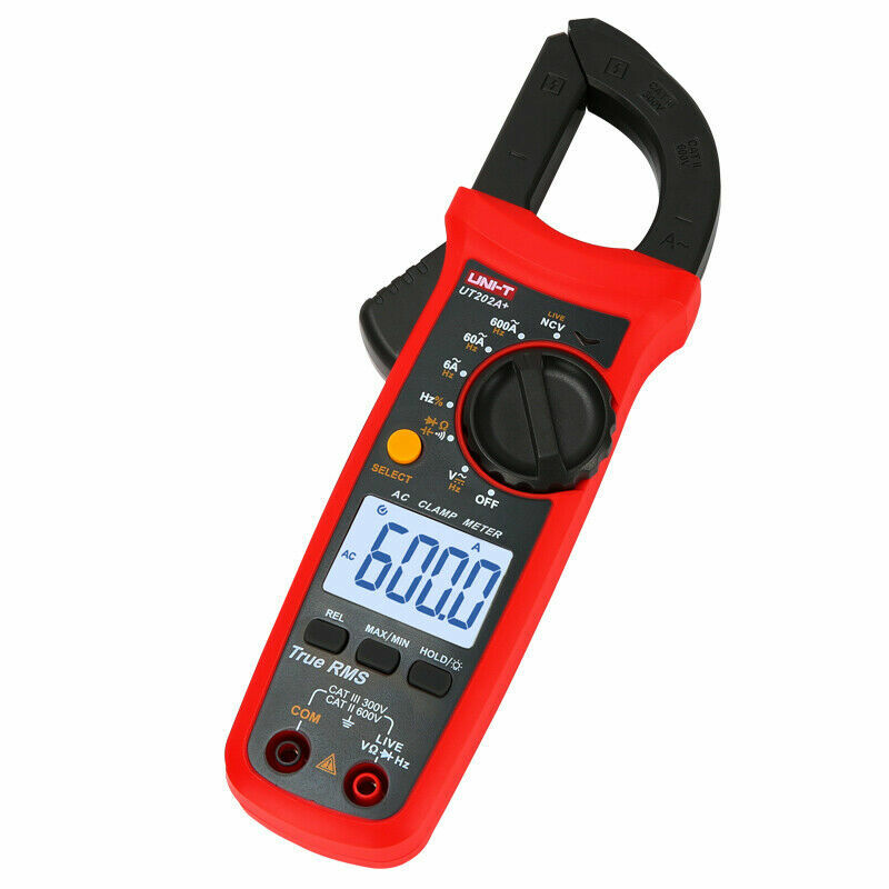 UNI-T UT202R Digital True RMS Clamp Meter Stroomtang 400A 600V 4000 Counts 28mm Met Temperatuur