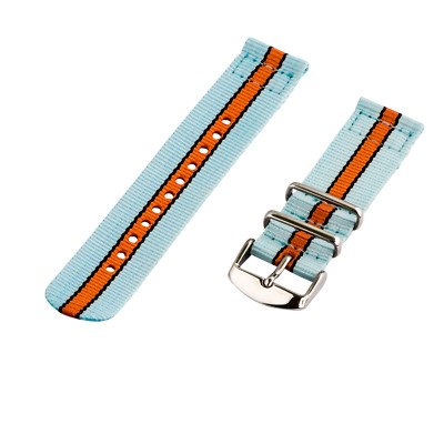 2-Piece Classic STRIPED Nylon Replacement Watch Strap Band