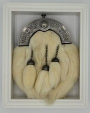 NEU Scottish CELTIC Cantle Dress Sporran White Rabbit - &pound;99 - auf Lager
