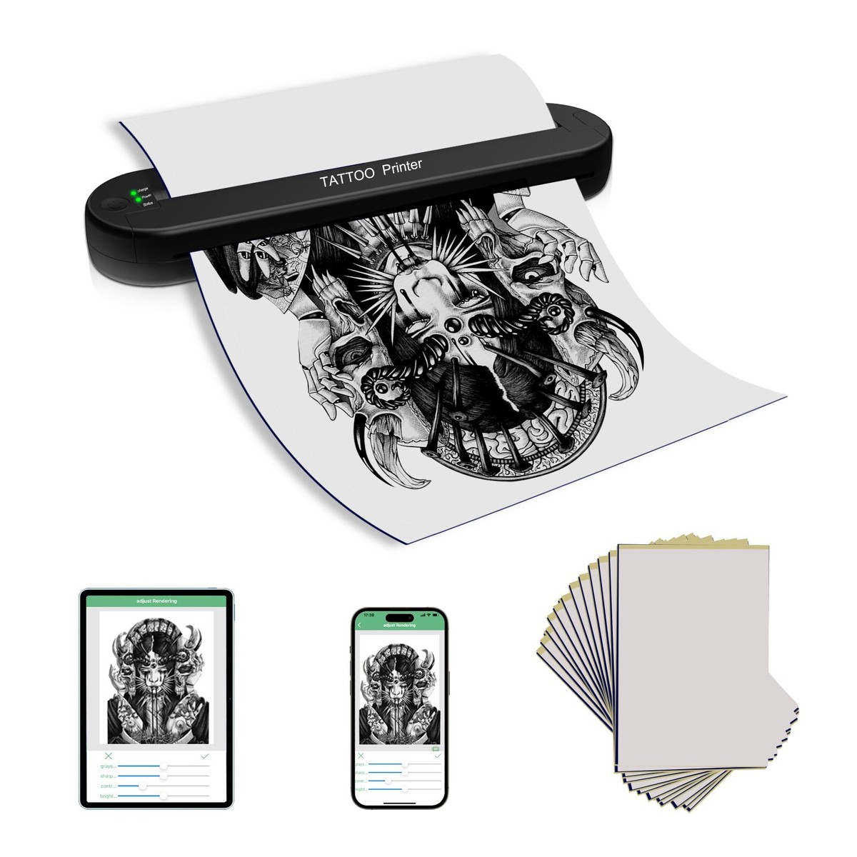 YILONG ATS886 Lite Wireless Tattoo Thermal Stencil Printer Machine