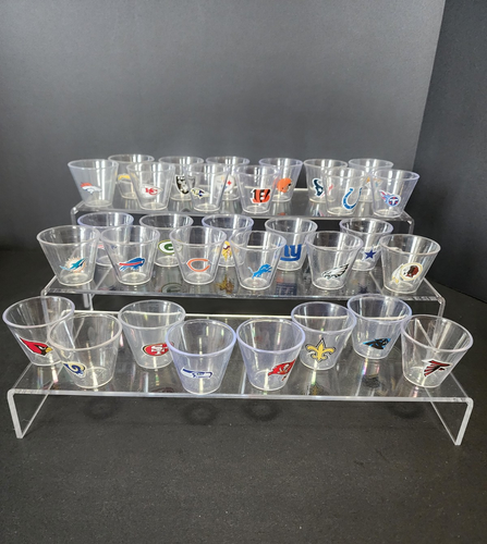 2012 NFL Teams Mini Hard Plastic Shot Glasses Lot 31/32 Teams Total