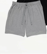 GREY JERSEY COTTON MEN'S LOUNGEWEAR SHORTS UK SMALL    G2