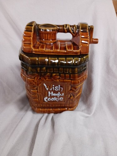vintage mccoy wishing well ceramic cookie jar wish i hada cookie - Picture 18 of 24
