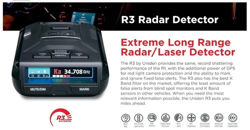 DETECTOR DE RADAR UNIDEN R3 Extremel largo alcance láser de radar súper largo alcance nuevo - Imagen 3 de 9