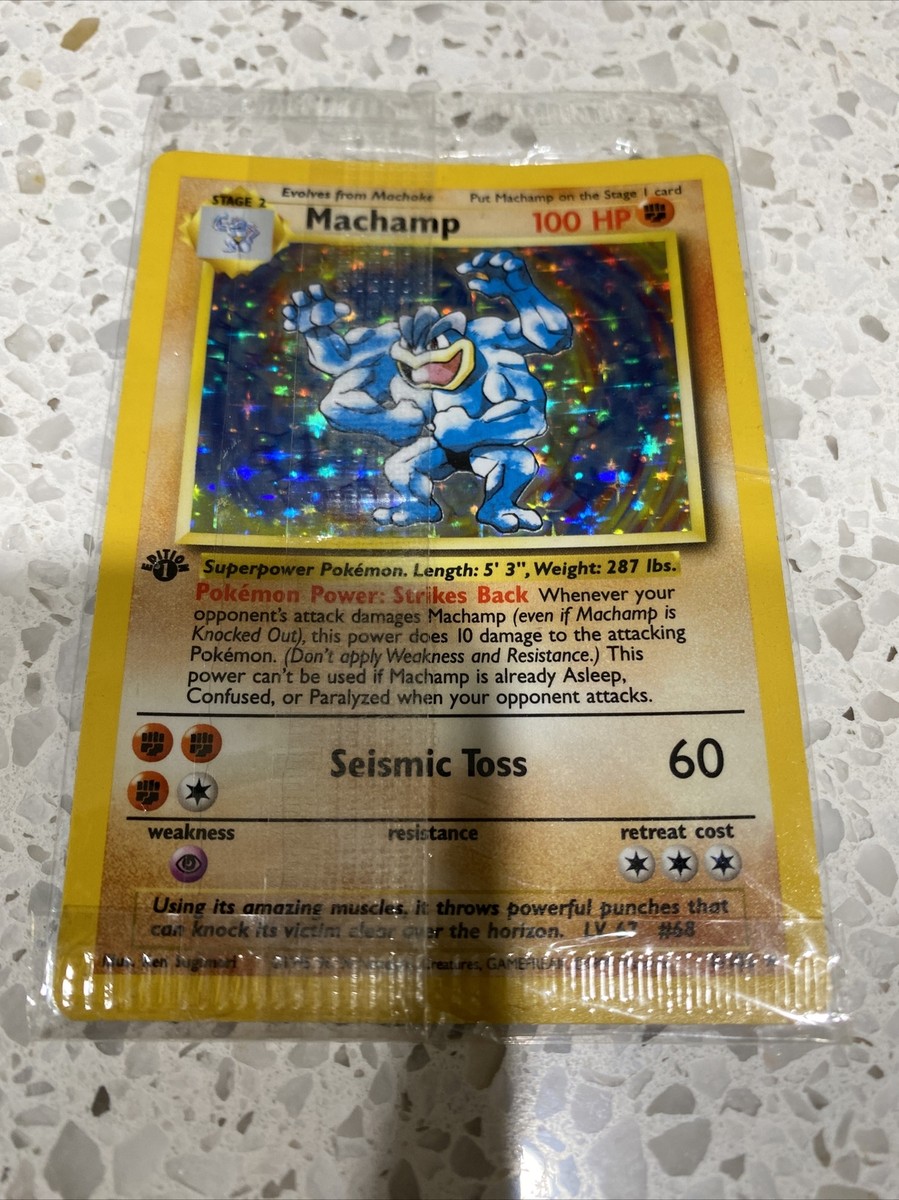1999 Machamp 8/102 Holographic Base Set Pokemon Card - Ultra Rare SEALED 1st Ed | eBay 1999 Machamp 8/102 Holographic Base Set Pokemon Card - Ultra Rare SEALED 1st Ed | eBay