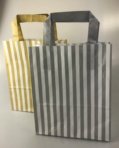 Candy Stripe Gift Bag With Flat Handles - Party Wedding Christmas Present Bags - Picture 12 of 17