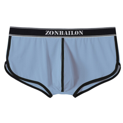Mens Soft Boxer Briefs Nylon Slit Loose Breathable Men Underwear US M ...