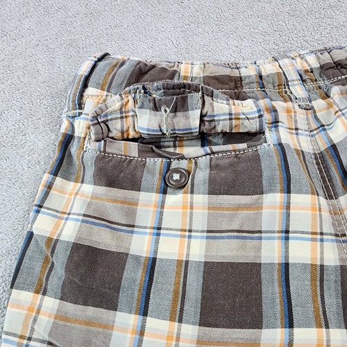 ABERCROMBIE & FITCH Mens 30 Plaid Cotton Shorts Brown Blue Casual Summer - Picture 9 of 9