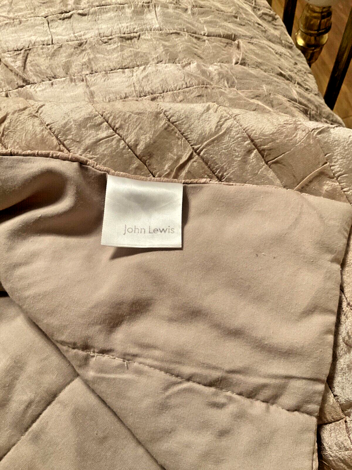 John Lewis Bedspread/Cover Shimmer Kingsize/SuperKingsize Ivory/Oyster