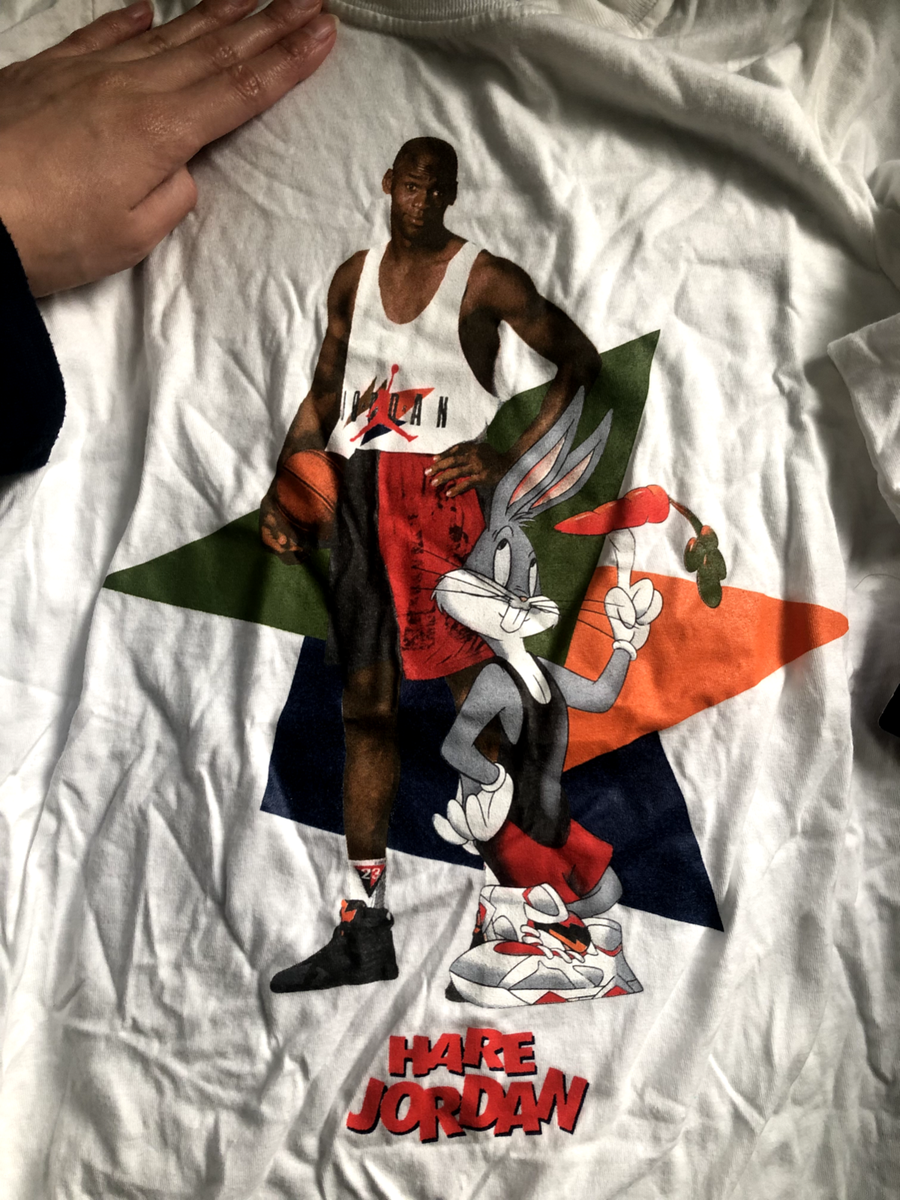 Jordan Retro 7 Bugs Bunny Space Jam Hare Jordan T shirt (big boys