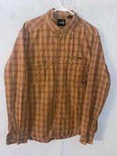 Vintage Levis Silver Tab Button Down Long Sleeves Shirt Mens Size Large Plaid.