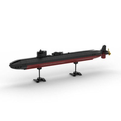 Los Angeles Nuclear Submarine Model MOC Blocks Toy Set 306 Bricks DIY