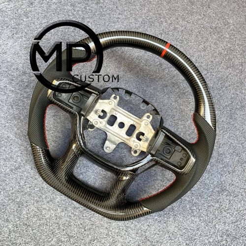 Real Carbon Fiber Steering Wheel Fit For Dodge Ram 1500 2500 3500 2019-2025 - Picture 7 of 9
