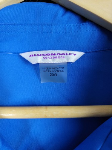 Allison Daley Jacket zip-up Women size 1X 20W casual lightweight polyester blend - Picture 6 of 10