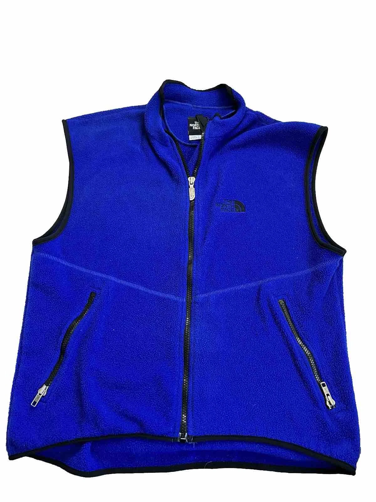 The North Face Vintage Fleece Vest Men's Size Medium Blue Hiking Camping