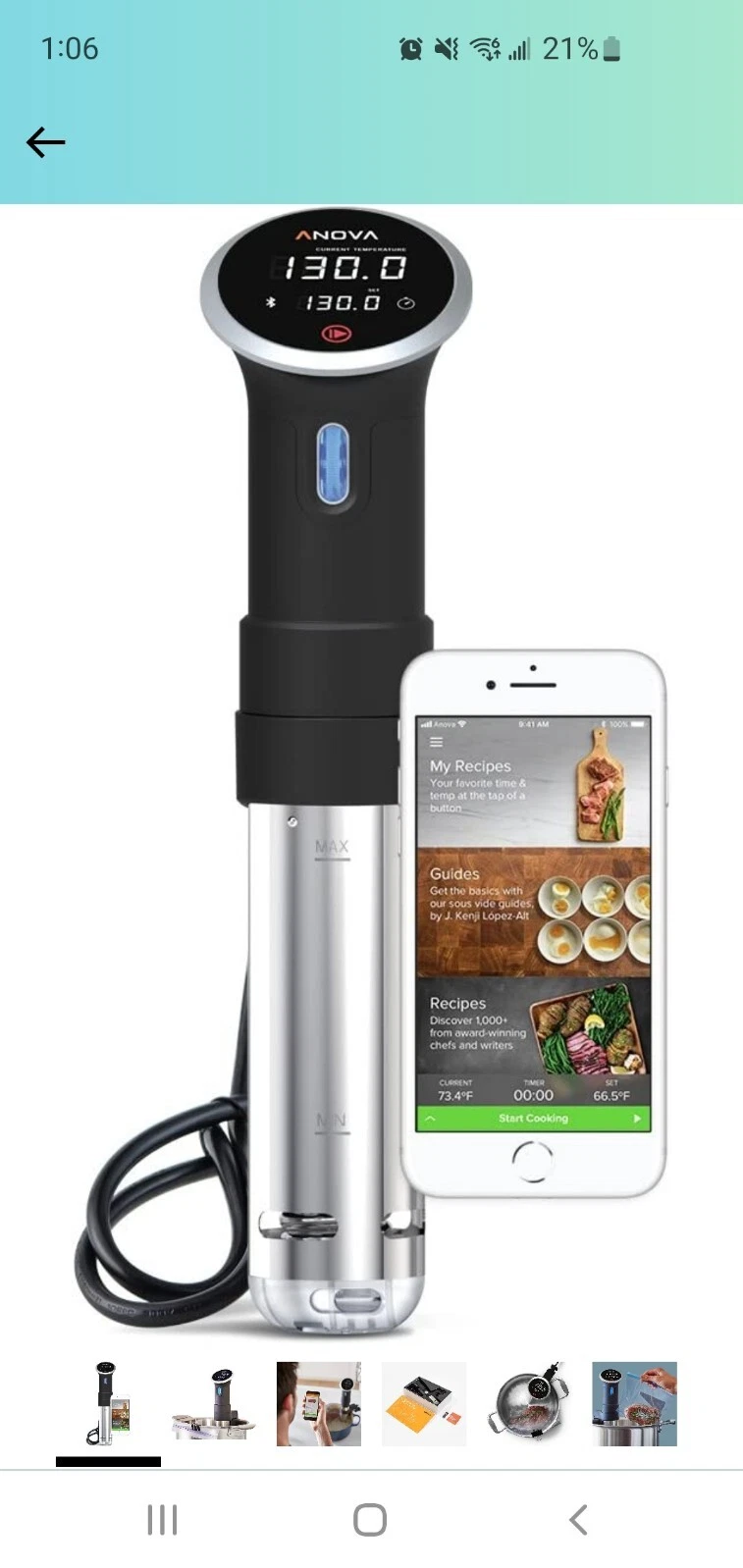 ⚡️Anova A2.2 Culinary Sous Vide Precision Cooker 800W Bluetooth 🆕