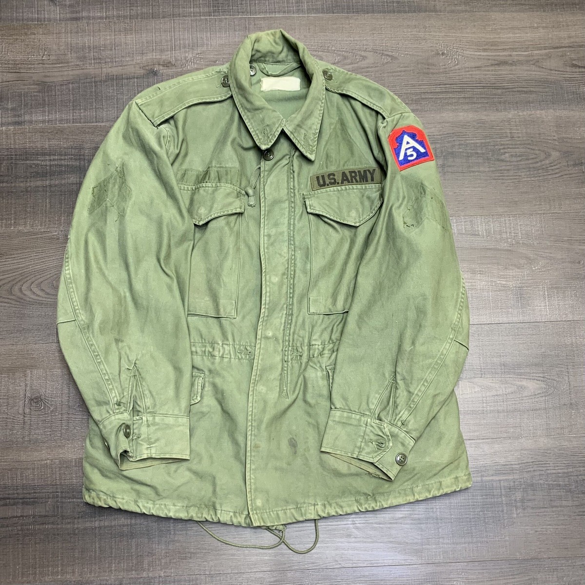 Vintage Vietnam Era US Army M65 Field Jacket Coat OG-107 Short