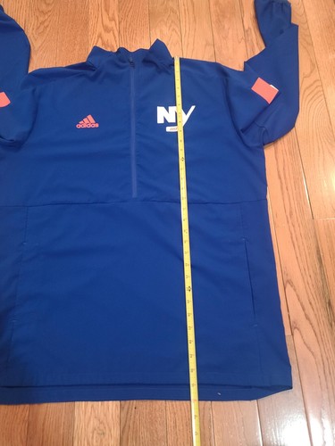 Adidas NY Islanders NHL Track Jacket Men's Blue Size L Hockey Pullover FL6556 - Picture 10 of 11