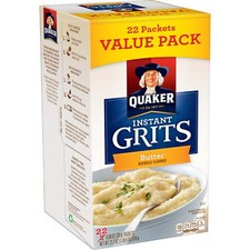 New Quaker Butter Naturally Flavored Instant Grits, 0.98 oz 22 Count