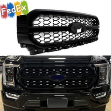 For Ford F-150 F150 Platinum 2021 2022 2023 Front Upper Bumper Grill Gloss Black For Ford F-150 F150 Platinum 2021 2022 2023 Front Upper Bumper Grill Gloss Black