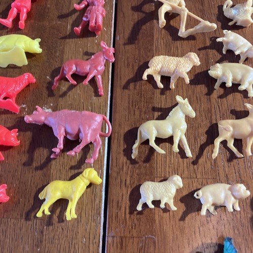 Vintage 1960er MPC Marx Kunststoff Bauernhof Tiere Familie Schweine Kühe Pferd Truthahn mehr - Bild 5 von 14