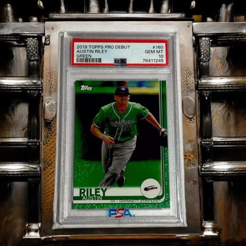 2019 TOPPS PRO DEBUT AUSTIN RILEY GREEN “RARE” #03/99 PSA 10 BRAVES
