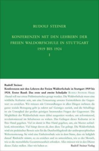 Konferenzen Mit Den Lehrern Der Freien Waldorfschule 1919 Bis 1924, 3