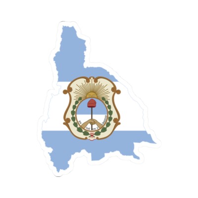 Flag-map of San Juan Province (Argentina) STICKER Vinyl Kiss-Cut Decal