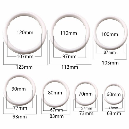 2pcs White 80mm DRL COB LED Angel Eyes Halo Ring Fog Headlight Lamp Light top - Foto 5 di 8