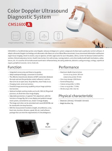 New Color Doppler Ultrasound Diagnostic System CMS1600A Convex+Linear 2 Probes - Picture 12 of 16