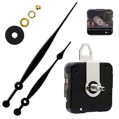 DIY Wall Clock Mechanism with Long Spade Hands and Repair Parts Battery Powered